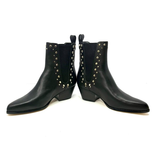 MICHAEL MICHAEL KORS Kinlee Astor Studded Leather Ankle Boot Black Size 9.5M NWT - Picture 4 of 7
